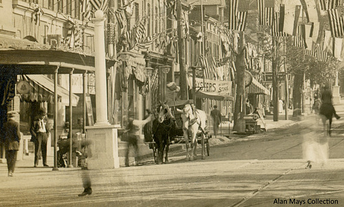 Old Home Week, Locust Street, Columbia, Pennsylvania, 1913 (Cropped Left)