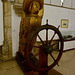 Lisbon 2018 – Museu de Marinha – Figurehead and wheel of the Sagres