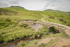 The old packhorse bridge over 'Burbage brook'