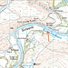 OS map showing where the ford across the Findhorn is.