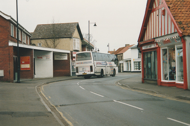 Ambassador Travel 125 (H167 EJU) in Mildenhall - 6 Mar 1994