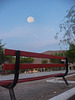 bench and  the moon