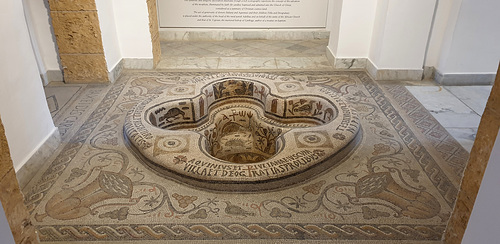 Mosaic Lined Baptismal