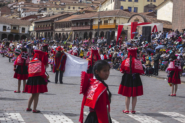 Retrato en el desfile: Cuzco, Peru