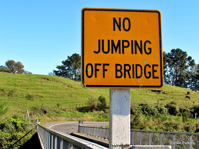 No Jumping Sign.