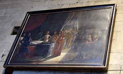 Tableau de Duguesclin sur son lit de mort ( Basilique Saint Sauveur Dinan 22)