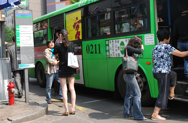Bushaltestelle in Seoul - Bus Stop in Seoul