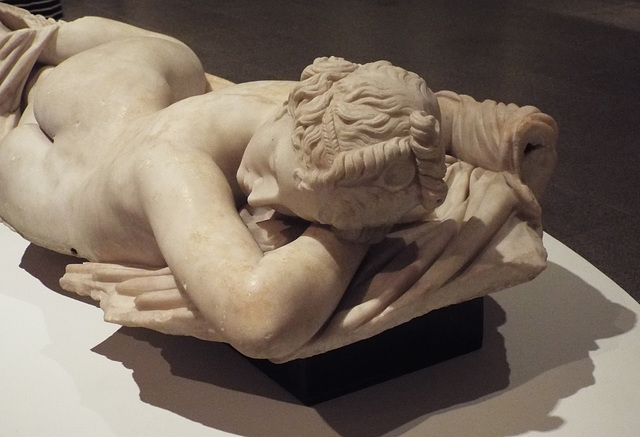 Detail of the Sleeping Hermaphrodite in the Metropolitan Museum of Art, July 2016