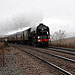 A1 Trust Peppercorn class A1 60163 TORNADO at Garsdale with 1Z52 07.44 Tamworth - Carlisle 20th October 2021.