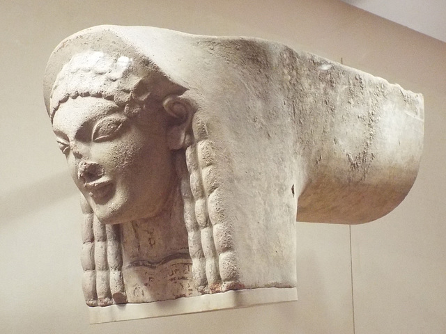 Etruscan Downspout with a Female Face in the Virginia Museum of Fine Arts, June 2018