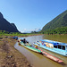 Boats on the river Nam Ou_Laos