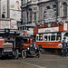 Buses y autos. Londres 1920