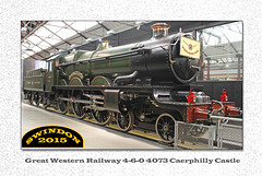 GWR Caerphilly Castle - at the Steam Museum - Swindon - 18.8.2015