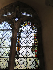 bobbing church, kent , c14 glass in north chapel