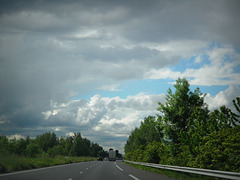 on the road in Francia