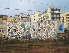 Grafitty an der Bahn in Düsseldorf