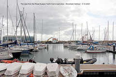The view from the Royal Sussex Yacht Club’s boat store - Shoreham Harbour - 5 10 2023