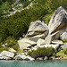 Bulgaria, Pirin Mountains, Stone Blocks on the Shore of the Fish Lake