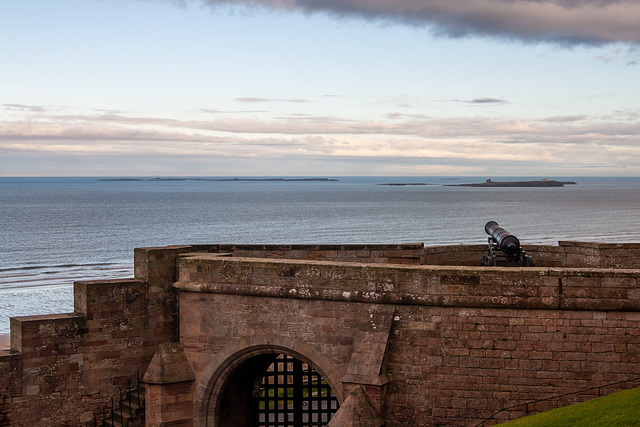 The Farne Islands from Bamburgh Castle