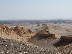 Westliche Wüste, Blick vom Plateaurand zur Oasensenke von Dakhla
