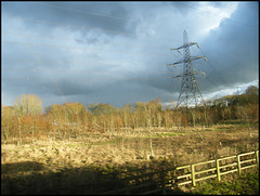 pylon in a stormy sky