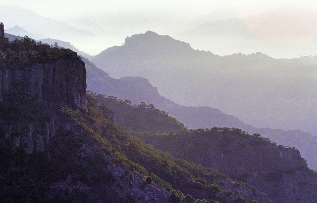 Hazy morning in Cañón de Cobre, Mexico Hazy morning in Cañón de Cobre, Mexico
