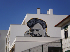 Mural of Rafael Bordalo Pinheiro.