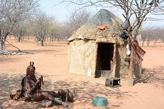 Namibia, Dwelling in the Himba Village of Onjowewe