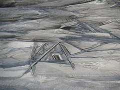 Ice patterns on pond