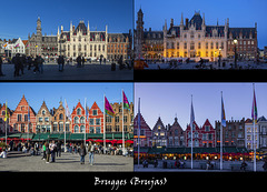 Brugges main square buildings
