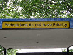 milton keynes, bucks; pedestrians do not have priority.