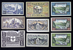 Group 018 A - Notgeld collage C1918 - 1920s