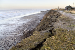 Coastal erosion near Skipsea, East Yorkshire.