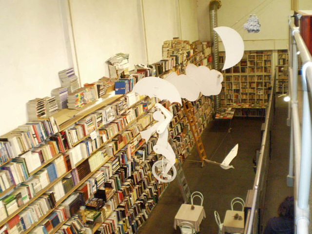 Book-shop interior.