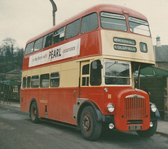 Huddersfield JOC 111 (DCX 111B) at Holmfirth – 3 Mar 1974