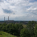 Blick aufs Wärmekraftwerk Trypillja und den Bahnhof Trypillja-Dniprowske