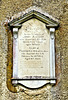 Memorial stone plaque to the memory of John Snuggs  1798