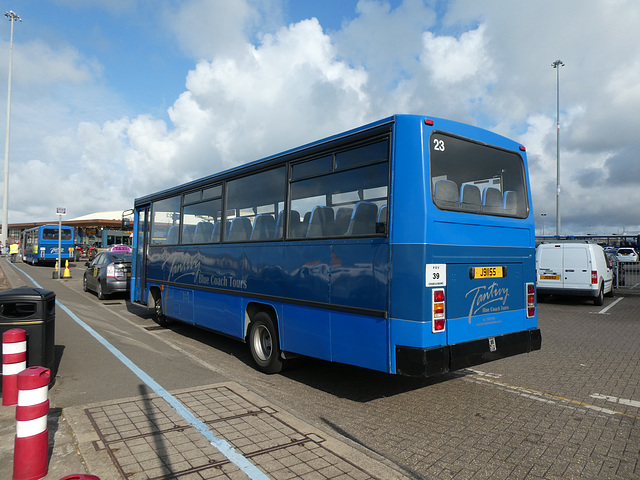 Tantivy Blue 23 (J 91155) at St. Helier ferry terminal - 7 Aug 2019 (P1030810)