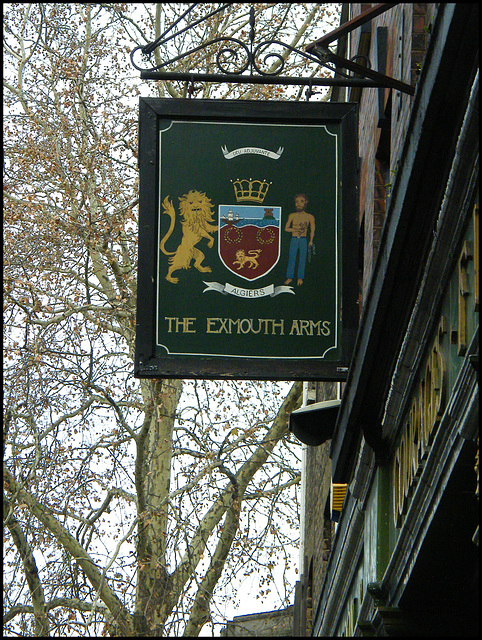 Exmouth Arms pub sign