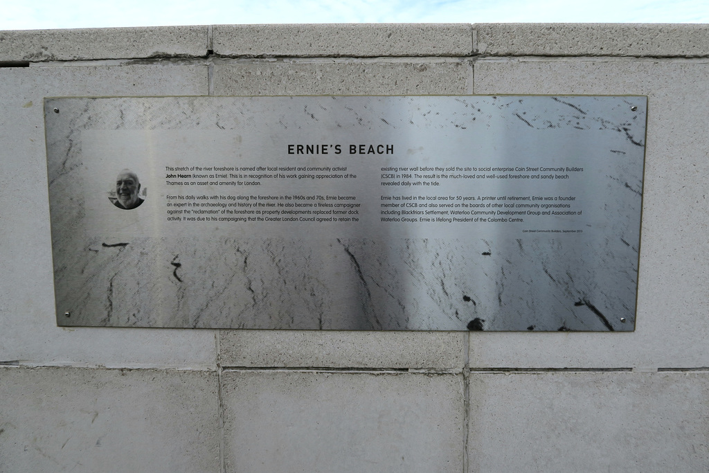 Ernie's Beach Plaque