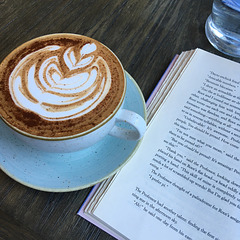 Reading with latte