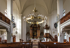 Blick zum Altar der St. Petrikirche von Augustusburg
