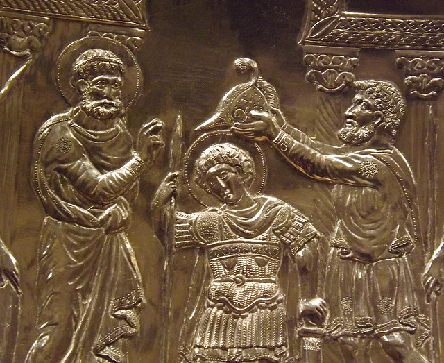 Detail of a Silver Plate with the Arming of David in the Metropolitan Museum of Art, December 2012