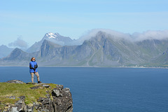 Norway, Lofoten Islands, On the Top of Røren (275m) - Highest Point of Yttersandheia Ridge