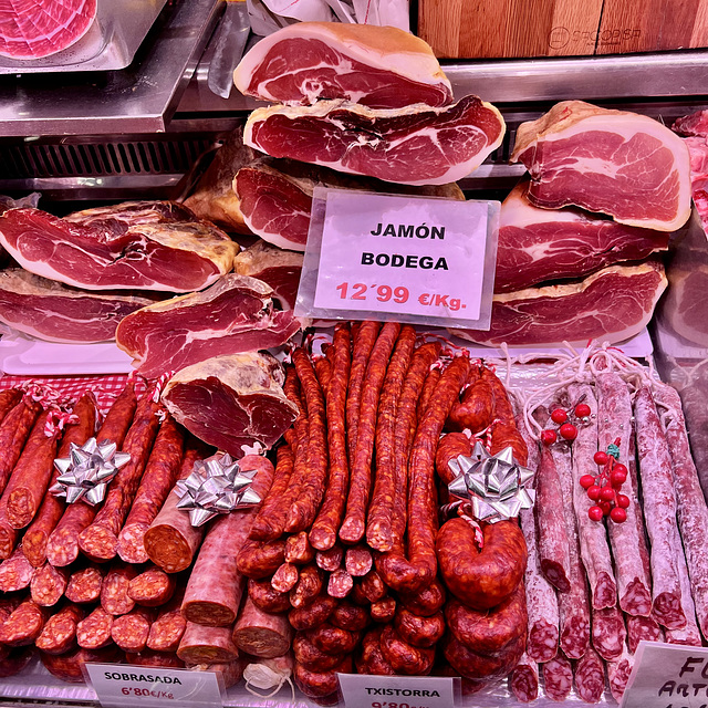 Valencia 2022 – Mercat Central – Jamón and sausage