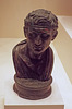 Bronze Bust of Menander in the Getty Villa, June 2016