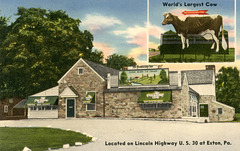 World's Largest Cow at the Guernsey Cow Restaurant, Lincoln Highway, Exton, Pa.