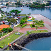 St. Lucia : il terminal crociere nel porto di Castries visto dall'alto della Costa Atlantica
