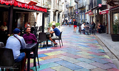 Tempio Pausania and his colorful summer street