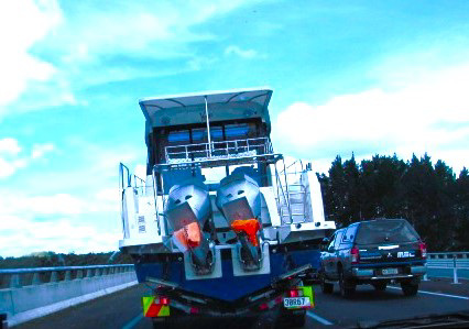 Boat On A Truck.
